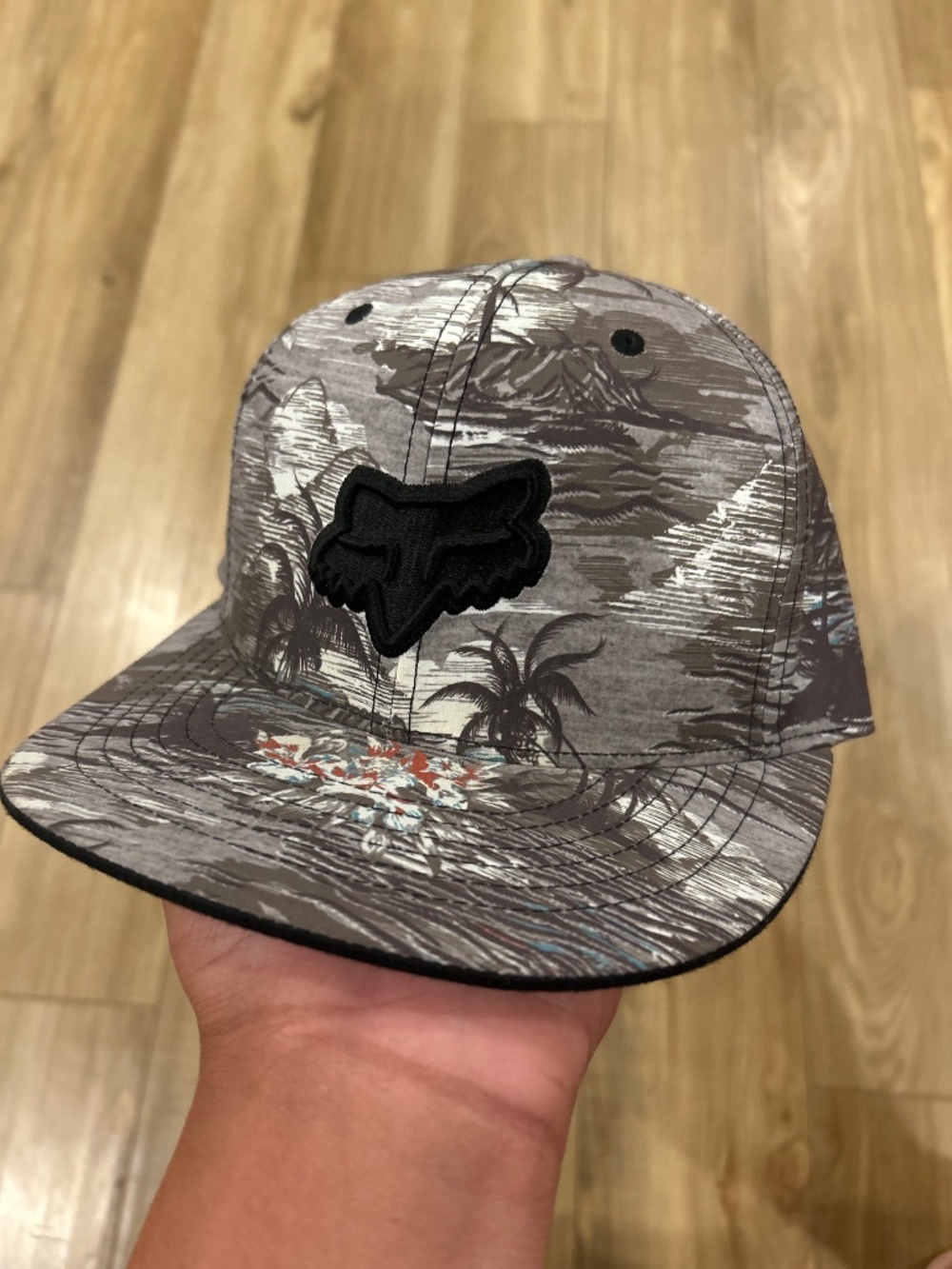 Fox motorcycle racing flat bill snap back hat